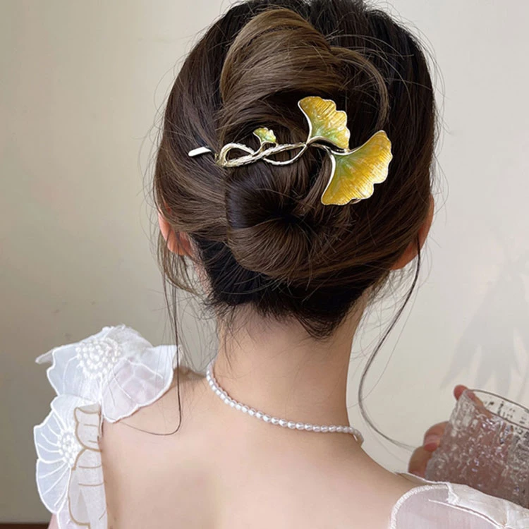 leaf hairclip casual hanfu accessories