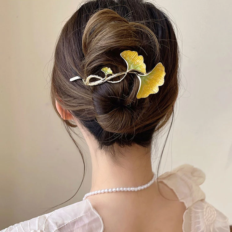 leaf hairclip casual hanfu accessories