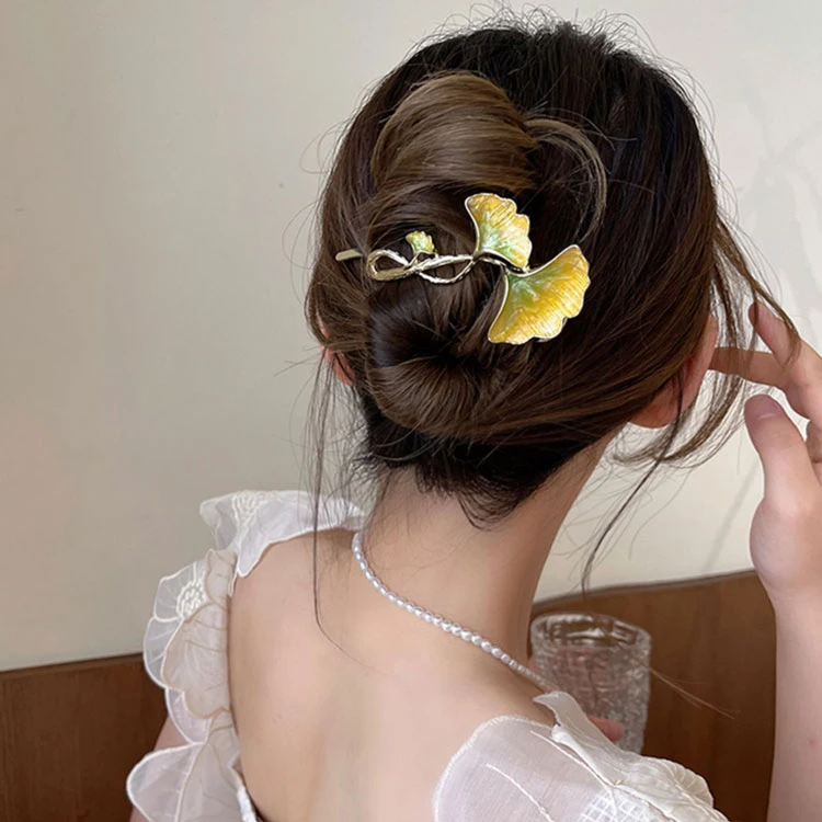 leaf hairclip casual hanfu accessories