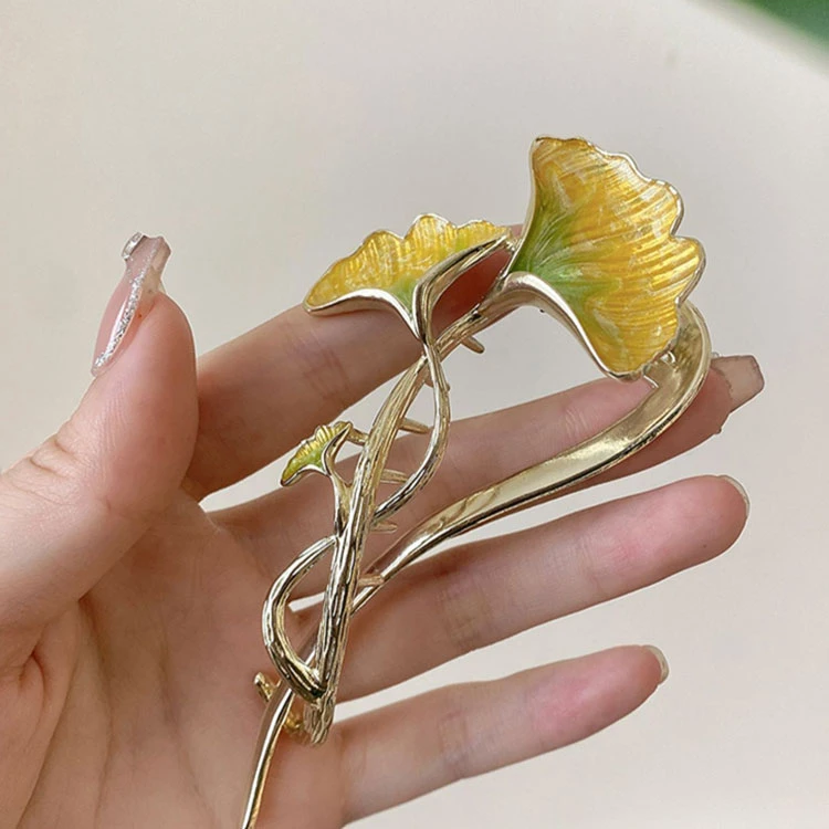 leaf hairclip casual hanfu accessories