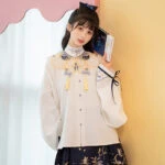 Fashion Hanfu Ming Dynasty Short Dress Cloudy Shoulder Women's Party Costumes