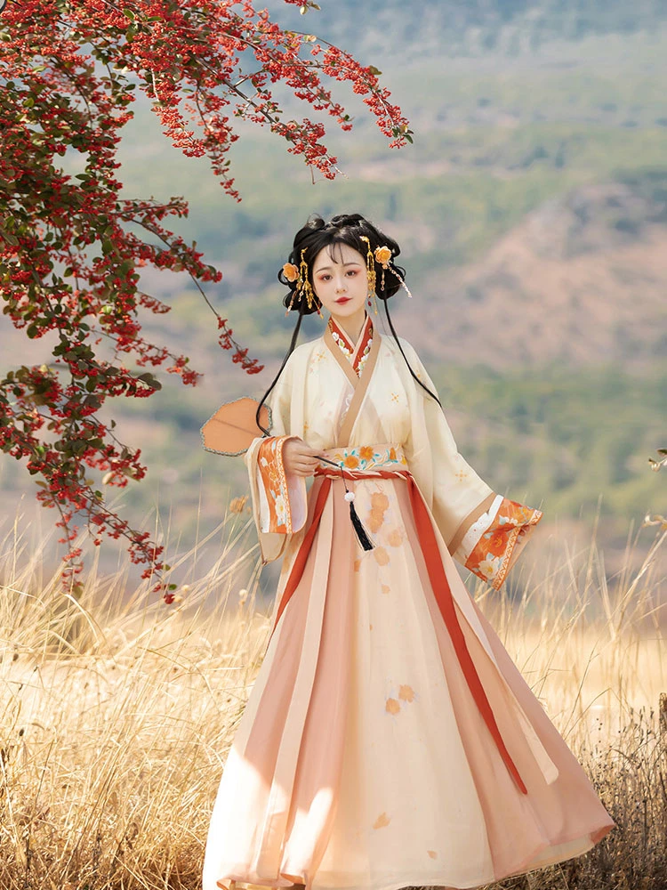 Women Wei Jin Qiyao Hanfu Autumn Casual Ruqun Dress