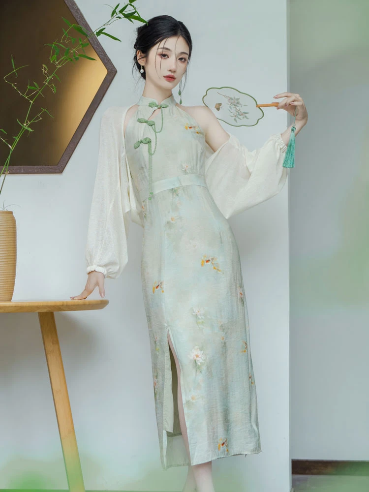 Koi Qipao Sexy Cheongsam Dress For Women Newhanfu 