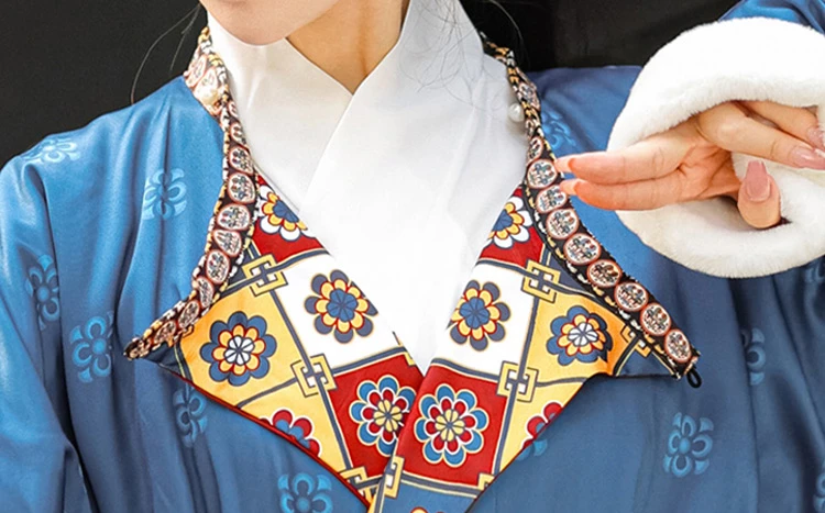 Winter Tang Dynasty Round Neck Robe Loose Hanfu