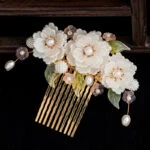Camellia Flower Hanfu Headdress Set Elegent Hairclips