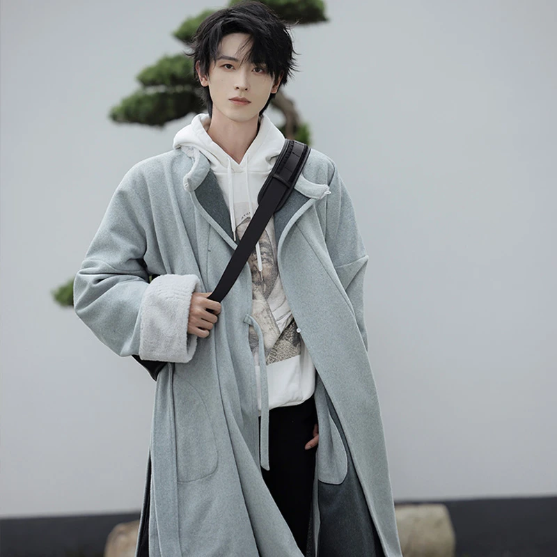 Winter Round Collar Robe Hanfu Thick Coat Fashion Outerwear