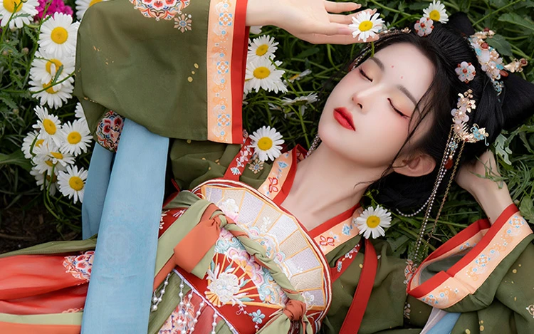 Summer Women Qixiong Ruqun Gorgeous Hanfu Skirt
