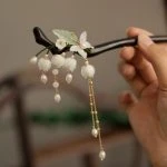 Traditional Wooden Hairpin Bell Orchid Hair Accessory Hanfu Styling