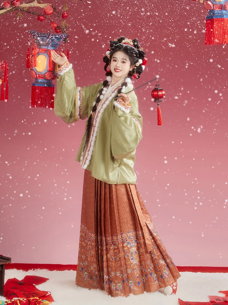 Women Winter Hanfu Festive Ming Dynasty Traditional Clothing