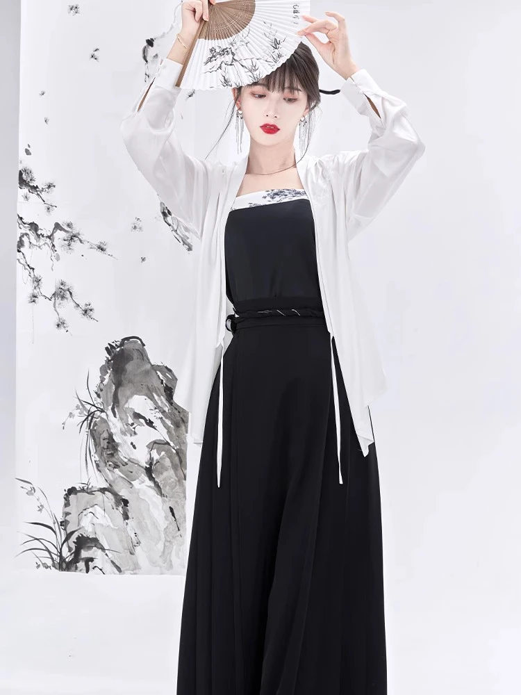 Women Simple Hanfu Song Dynasty Style Summer Mamian Skirt
