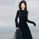 Women Vintage Dresses Long Sleeve New Oriental Style