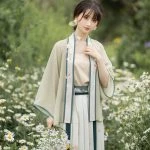Woman Spring Song Dynasty Hanfu Pleated Skirt for Daily