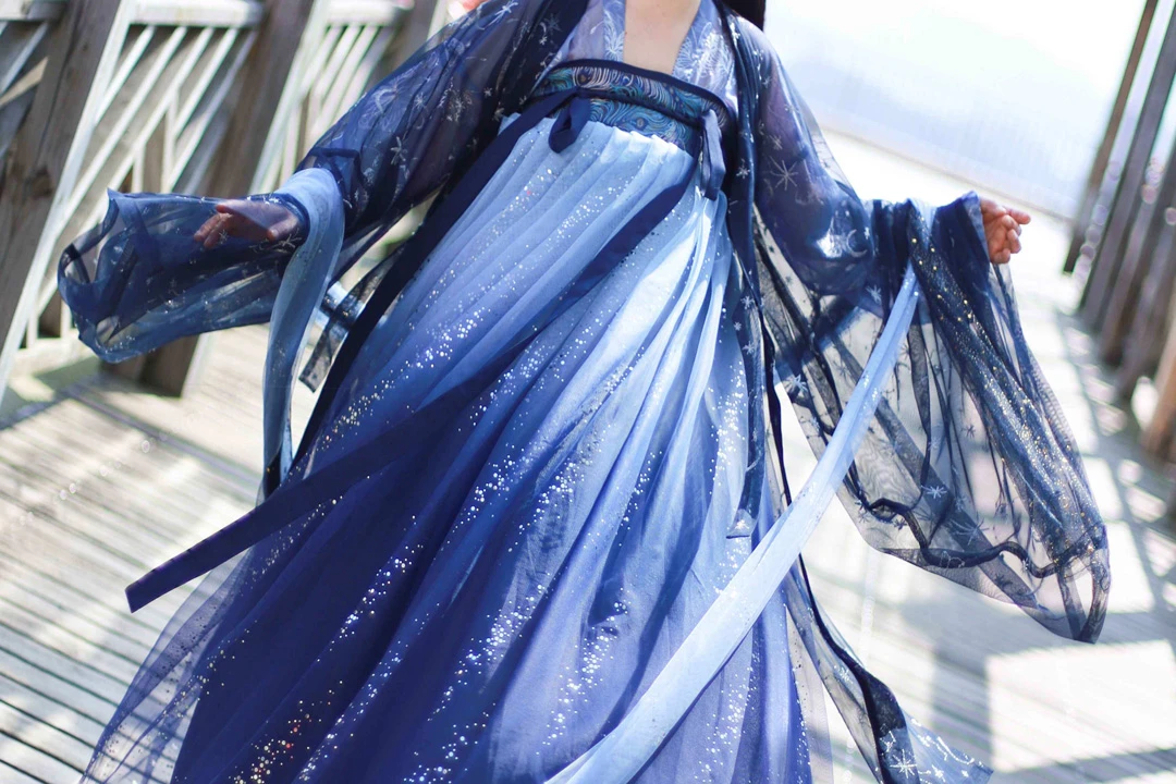Starry Hanfu Sky Sequin Sparkly Glitter Dresses