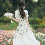 Chinoiserie Vintage Cheongsam Ink Casual Spring Qipao Dresses