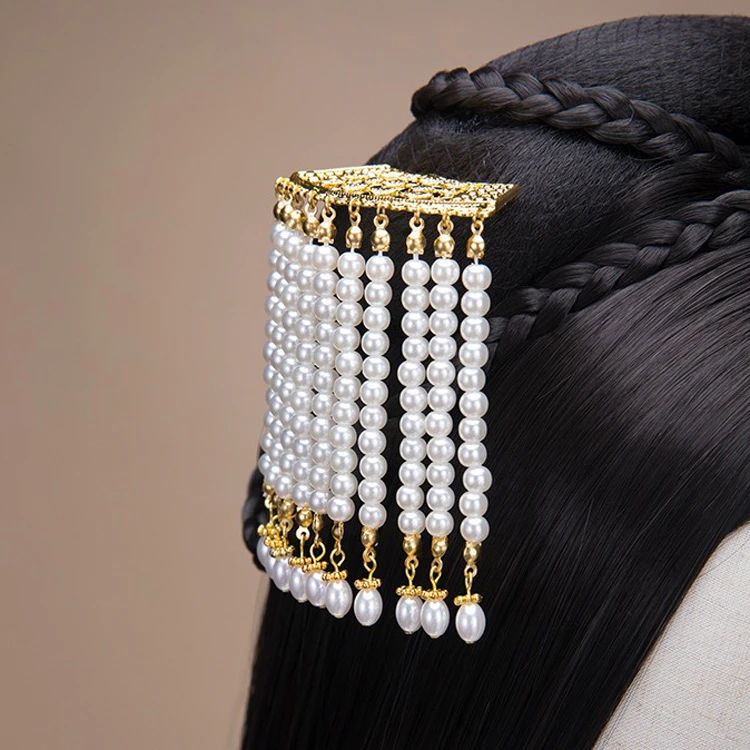 Hanfu Hairpin Pearl Hair Comb Decoration Song Dynasty Tassel Buyao