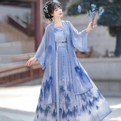 Latest Song Dynasty Daily Women Hanfu Summer Pleated Skirt