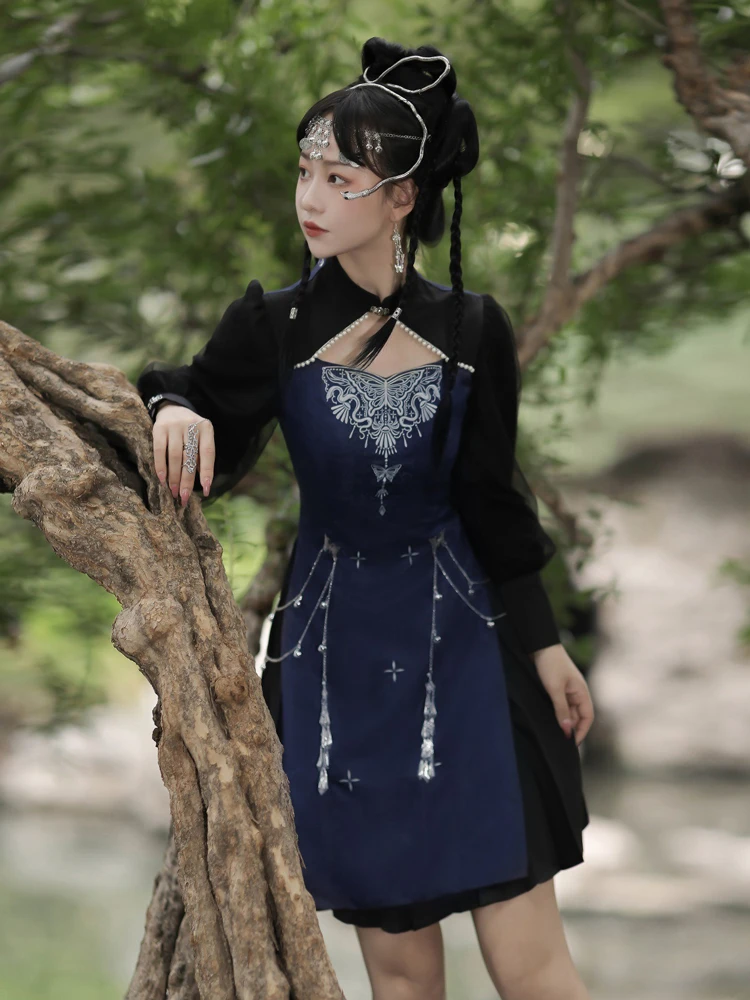 Traditional Chinese Dress for Girl Han Element Vintage Exotic Style Skirt