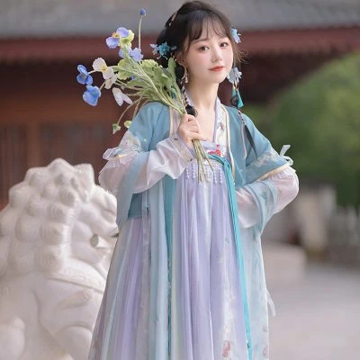 Women Tang Dynasty Hanfu Qixiong Shanqun Summer Cute Fairy Skirt