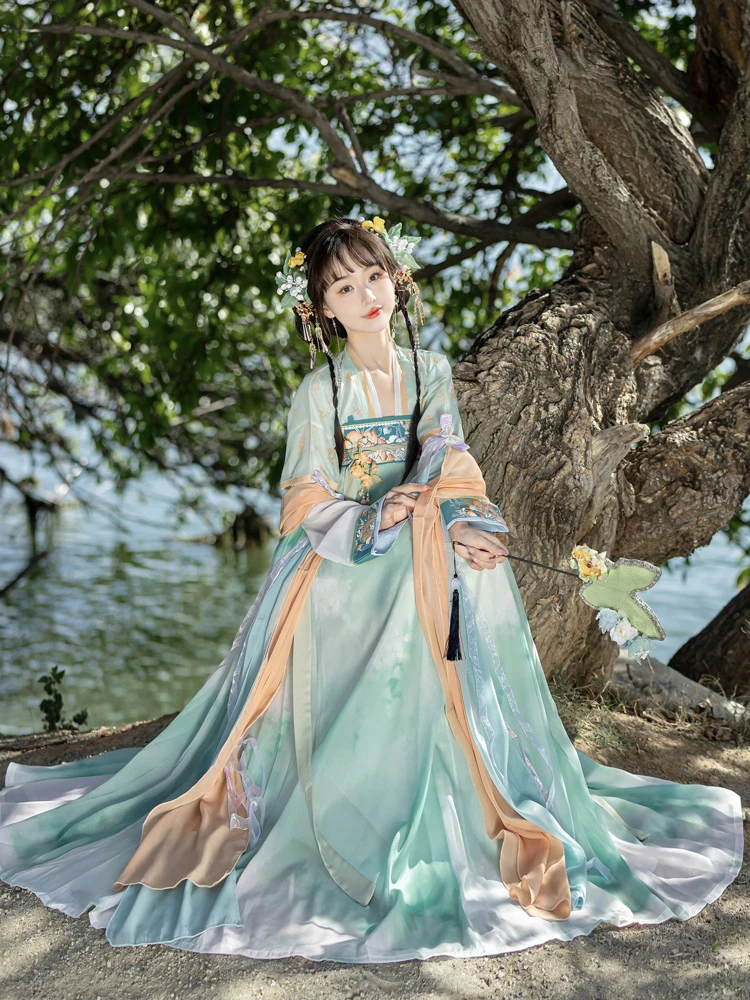 Women's Tang Dynasty Qixiong Shanqun Dress New Summer Elegant Skirt