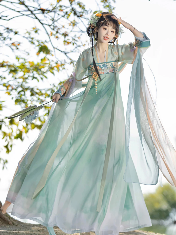 Women's Tang Dynasty Qixiong Shanqun Dress New Summer Elegant Skirt