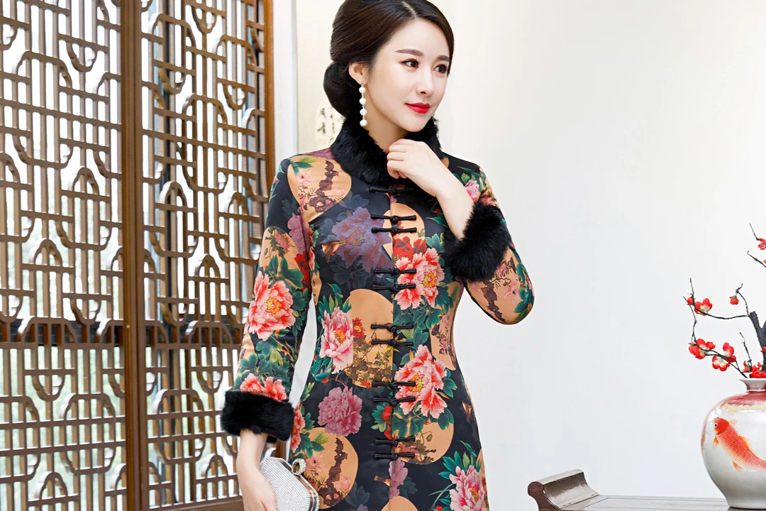 Warming Winter Qipao Styles for Cold Weather