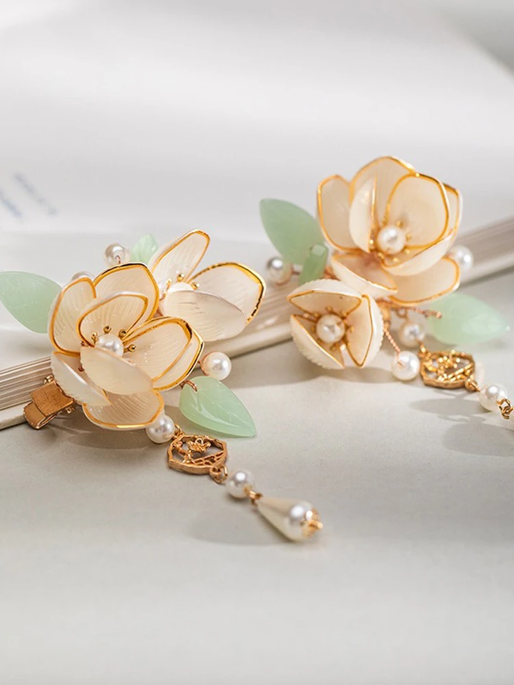 Hanfu Hair Clips Ladies Lotus Classical Accessories Cheongsam