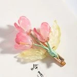 Hanfu Hair Clips Ladies Tulip Side Clips Elegant Accessories