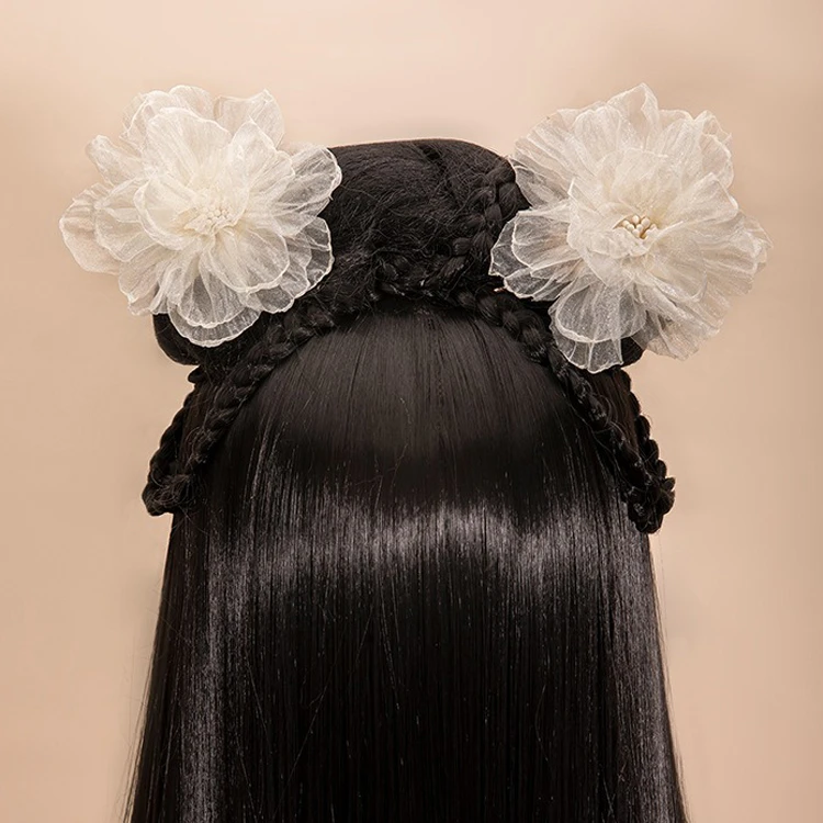 Yarn Hair Comb Flower Ancient Style Hanfu Hair Accessories