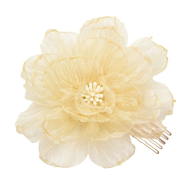 Yarn Hair Comb Flower Ancient Style Hanfu Hair Accessories