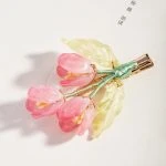 Hanfu Hair Clips Ladies Tulip Side Clips Elegant Accessories