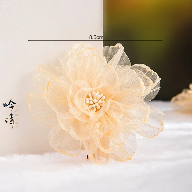 Yarn Hair Comb Flower Ancient Style Hanfu Hair Accessories