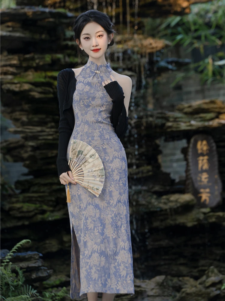 Ladies Cheongsam New Fashion Style Floral Qipao Sexy Dress