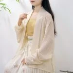 Summer Song Hanfu Women's Airplane Sleeve Pleated Skirt Fresh Style