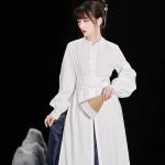 Women Hanfu Standing Collar Lapel Long Shirt Classic Ming Dynasty Costume