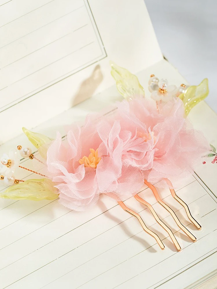 Women's Ancient Style Accessories Hanfu Chiffon Hairpin