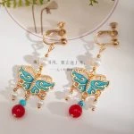 Butterfly Earrings Hanfu Accessories Women Vintage Cheongsam Collocation