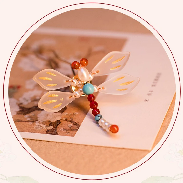 Hanfu Hairpin Dragonfly Styling Headdress Women Cheongsam Match 