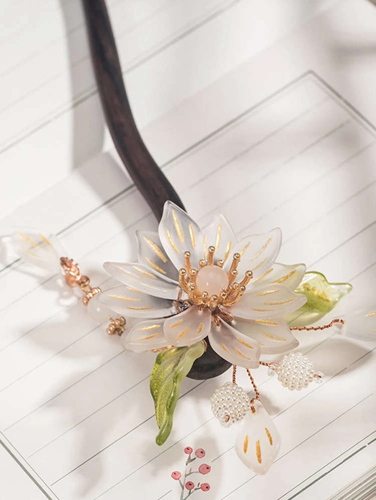 Hanfu Pear Blossom Hairpin Women's Daily Simple Headwear