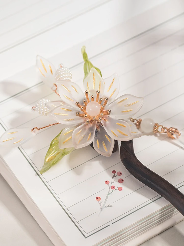 Hanfu Pear Blossom Hairpin Women's Daily Simple Headwear