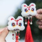 Lion Hair Clip Ancient Style Buyao Clip New Year's Children's Hanfu Headdresses