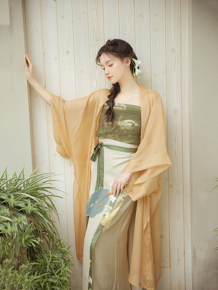 Song Dynasty Ladies Fashion Hanfu Summer Dress Refreshing Daily Skirt