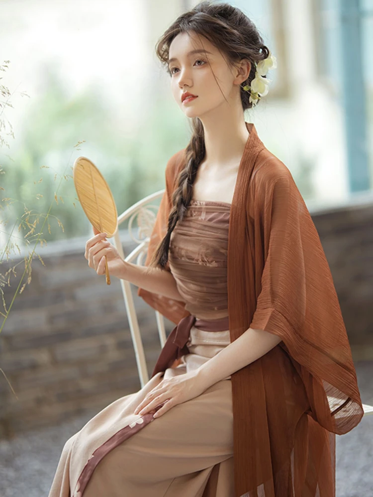 Song Dynasty Ladies Fashion Hanfu Summer Dress Refreshing Daily Skirt