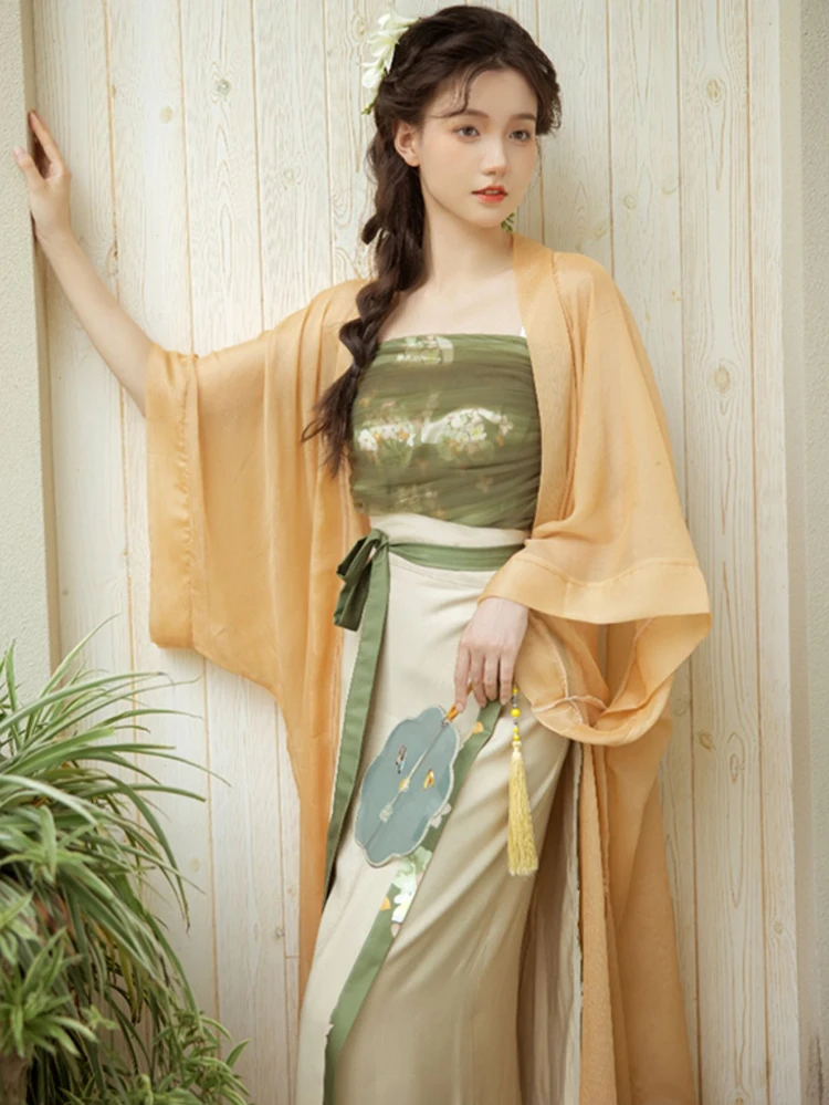 Song Dynasty Ladies Fashion Hanfu Summer Dress Refreshing Daily Skirt