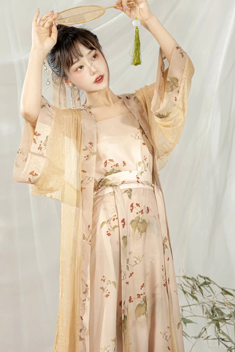 Song Ladies Hanfu Beige Summer Daily Casual Skirt