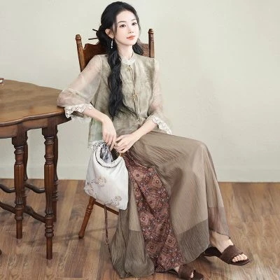Vintage Women Suit Improved Hanfu Spring Fashion Clothing