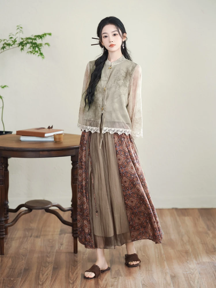 Vintage Women Suit Improved Hanfu Spring Fashion Clothing