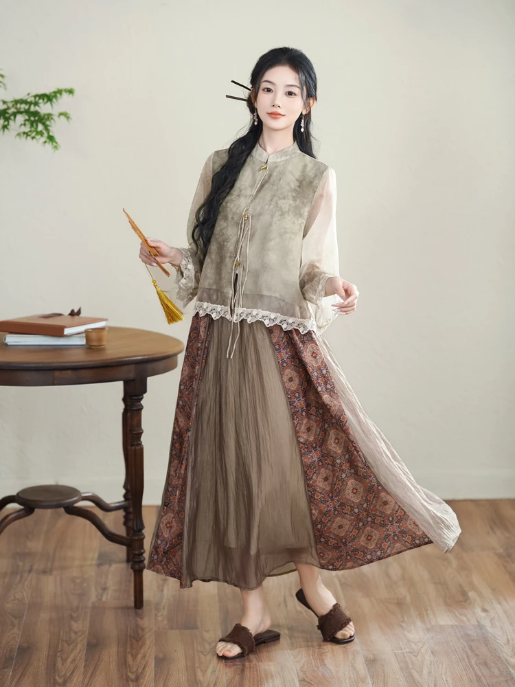 Vintage Women Suit Improved Hanfu Spring Fashion Clothing