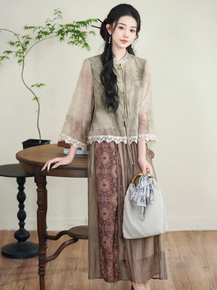 Vintage Women Suit Improved Hanfu Spring Fashion Clothing