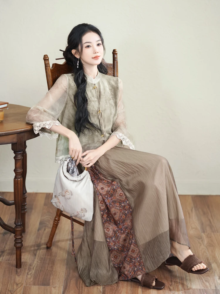 Vintage Women Suit Improved Hanfu Spring Fashion Clothing