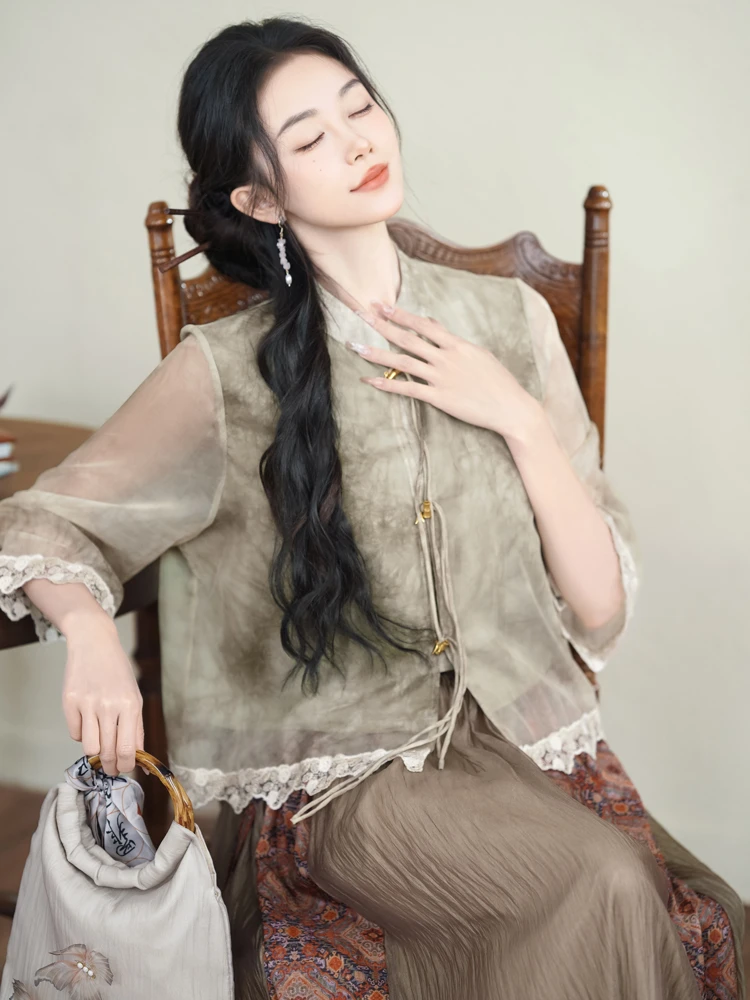 Vintage Women Suit Improved Hanfu Spring Fashion Clothing